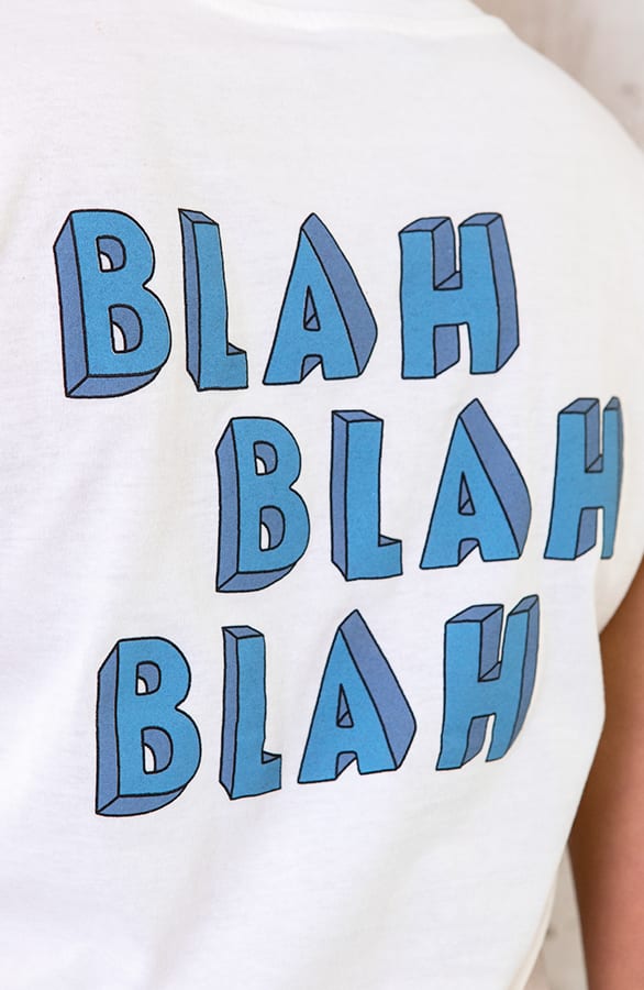 Blah Blah Blah Top Babyblauw – shoparchief, foto 5