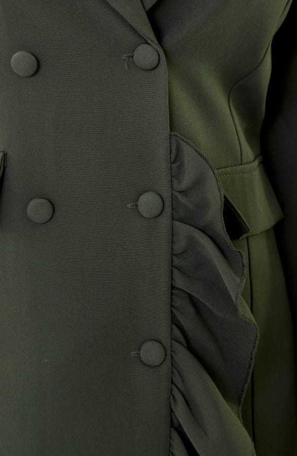 Blazer Dress Button Army – shoparchief, foto 4