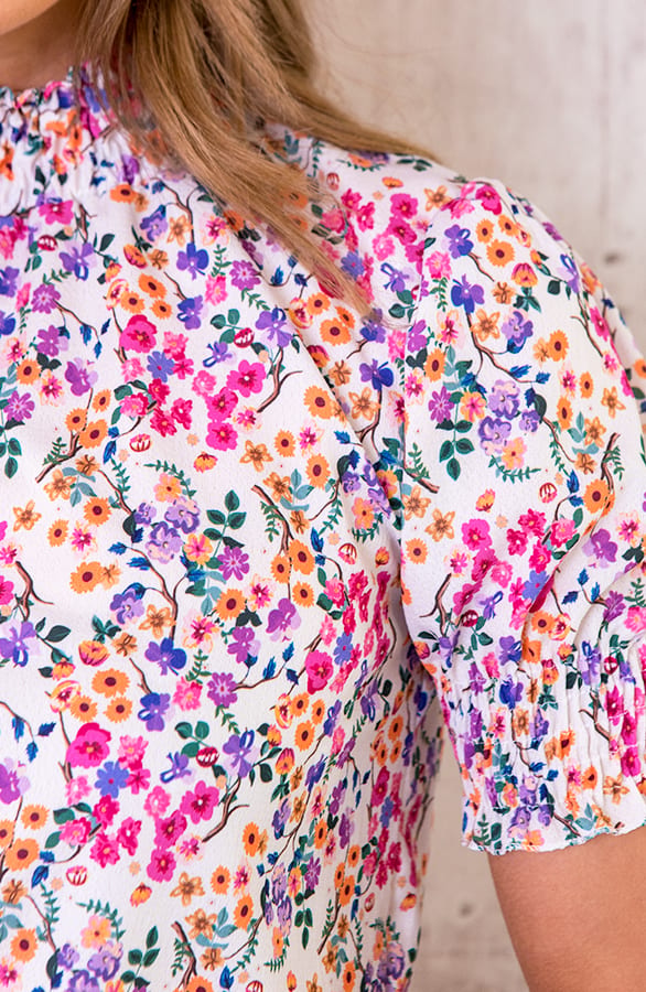 Bloemenprint Col Top Fuchsia – shoparchief, foto 5