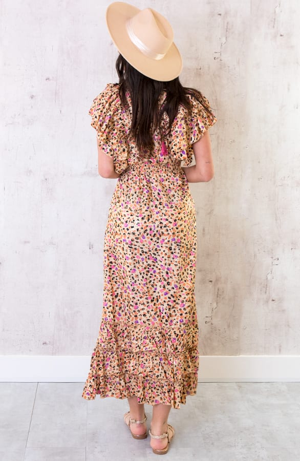 Boho Maxi Ruches Jurk – shoparchief, foto 2