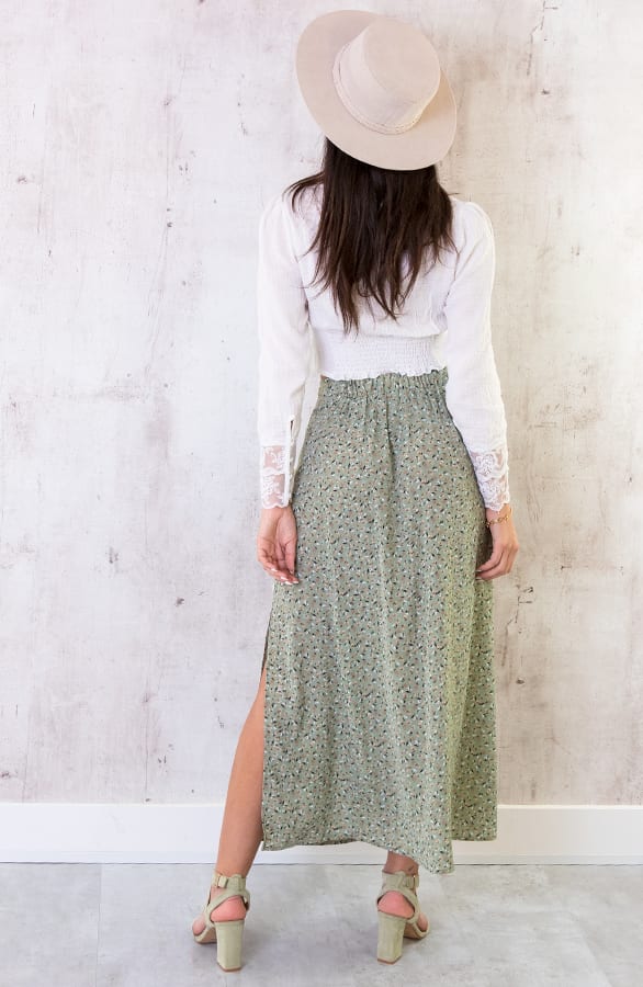 Cropped Blouse Romance Wit – shoparchief, foto 2
