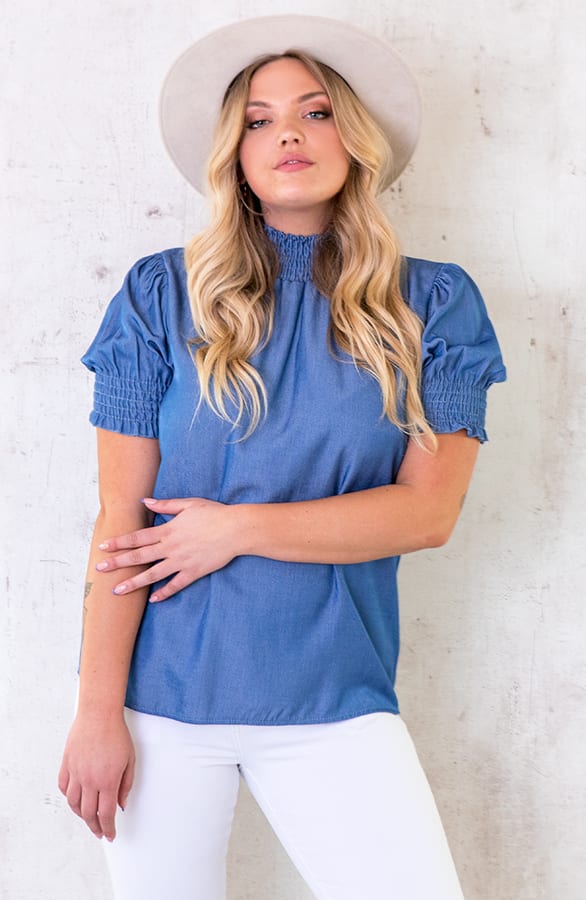 Denim Col Top – shoparchief, foto 9
