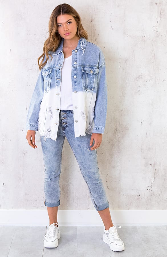 Denim Jacket Ombre Bleached – shoparchief, foto 2
