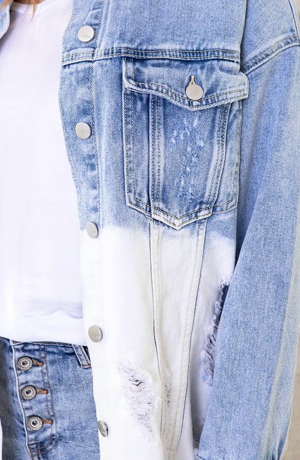Denim Jacket Ombre Bleached – shoparchief, foto 5
