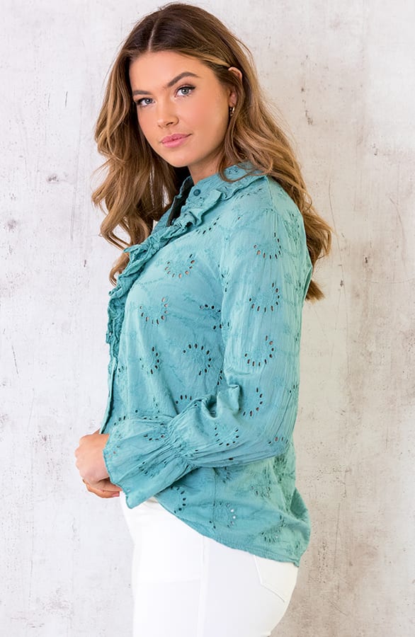 Katoenen Embroidery Blouse Oase – shoparchief, foto 4