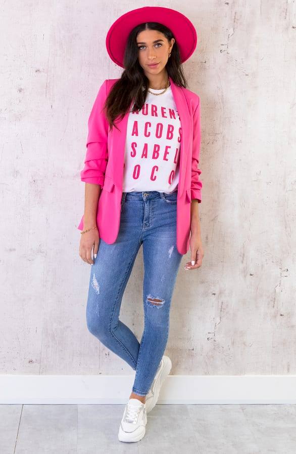 Favorite Top Loose Fit Fuchsia Loekay – shoparchief, foto 2