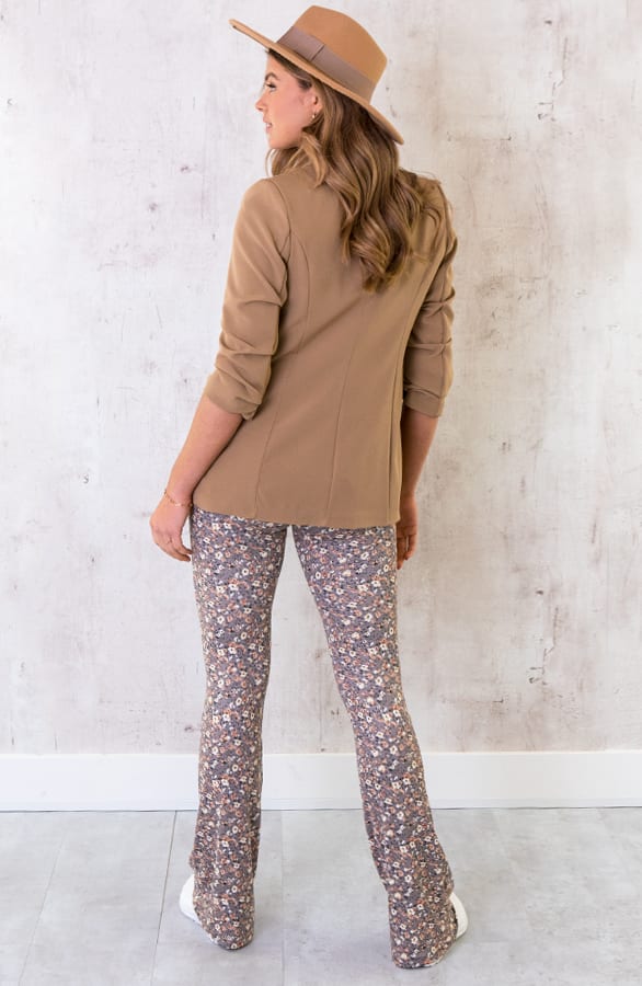 Flared Hose Blumen Taupe, Shoparchiv, Foto 4
