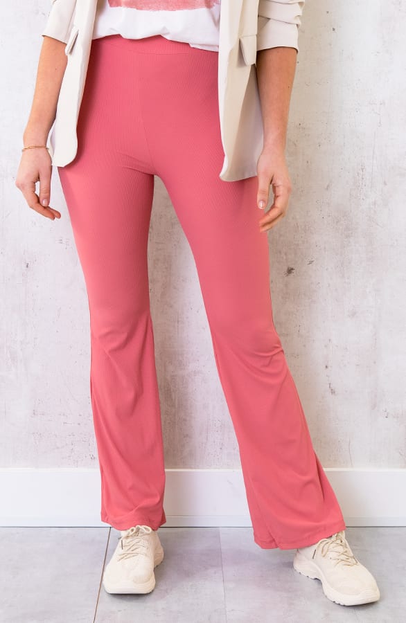 Flared Broek Extremely Stretch Koraal – shoparchief, foto 2