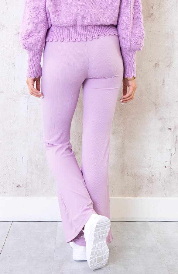 Flared Broek Extremely Stretch Lila – shoparchief, foto 5