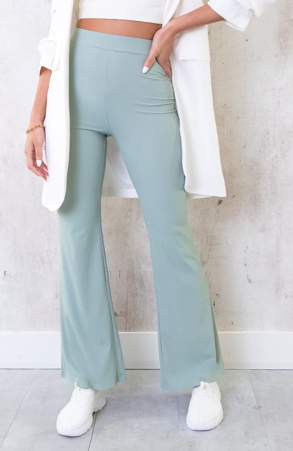 Flared Broek Extremely Stretch Mint – shoparchief, foto 2