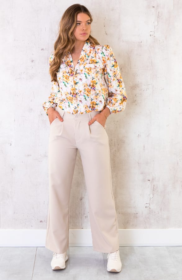 Floral Print Blouse Geel – shoparchief, foto 2