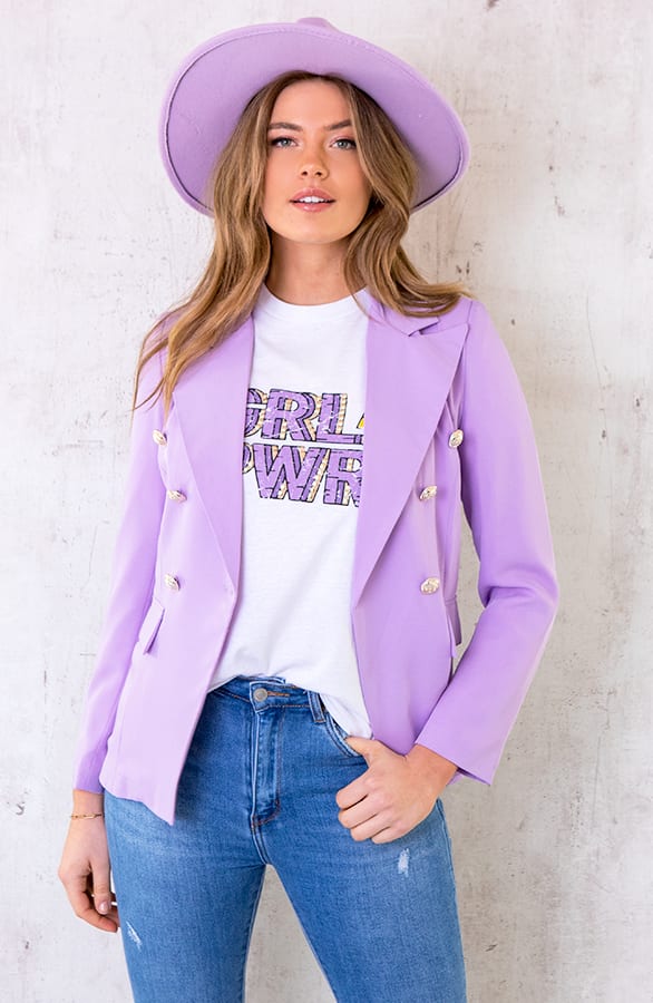 Girl Power Top Loose Fit Lila – shoparchief, foto 3