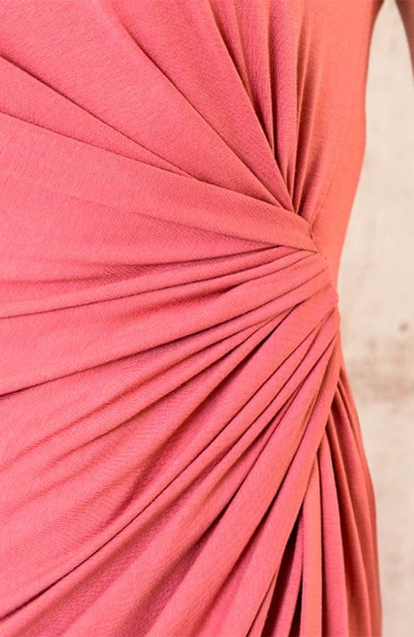 Jersey Jurk Geknoopt Koraal – shoparchief, foto 6