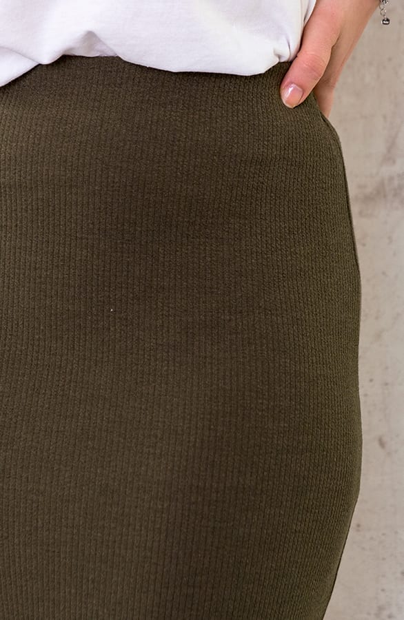 Rippstrick Bleistiftrock Stretch Army, Shoparchiv, Foto 12