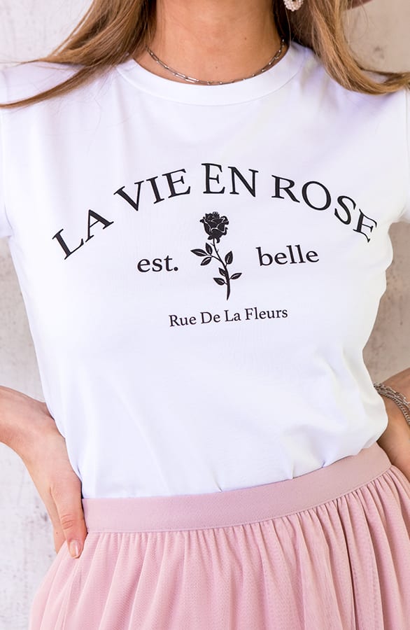 La Vie En Rose Top Wit – shoparchief, foto 4
