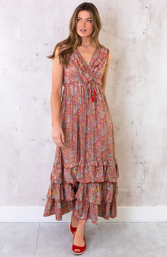 Lagen Jurk Paisley Rood – shoparchief, foto 4