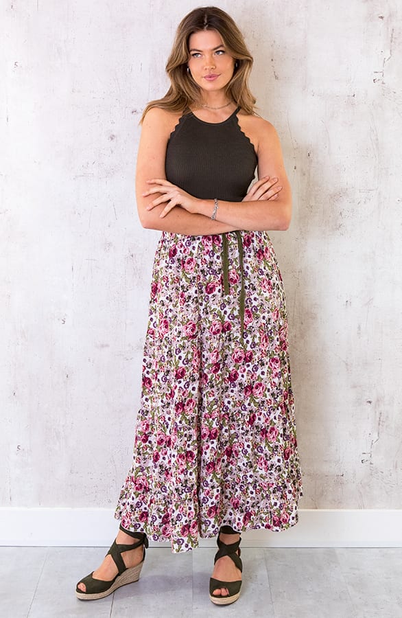 Maxi Bloemenprint Rok – shoparchief, foto 3