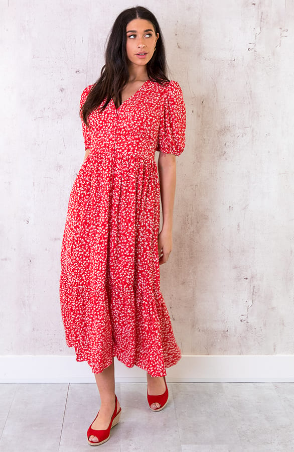 Peeptoe Sleehakken Rood – shoparchief, foto 6