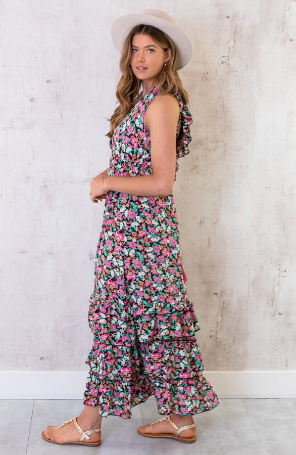 Maxi Lagen Jurk Boho Multicolor – shoparchief, foto 3