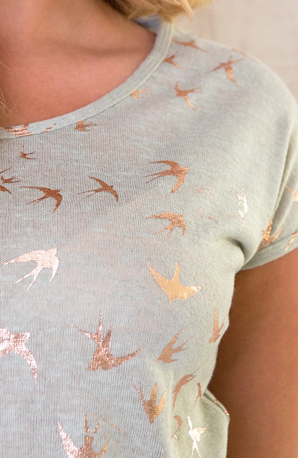 Metallic Birds Top Mint – shoparchief, foto 8