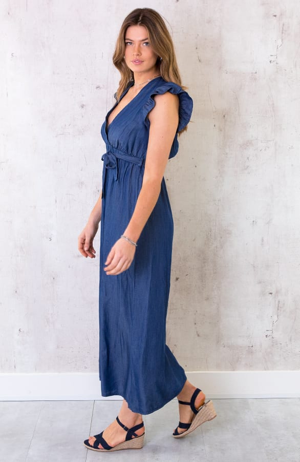 Midi Jurk Denim Dark – shoparchief, foto 2