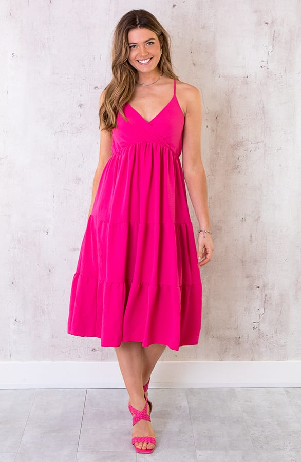 Midi Jurk Monaco Fuchsia – shoparchief, foto 2