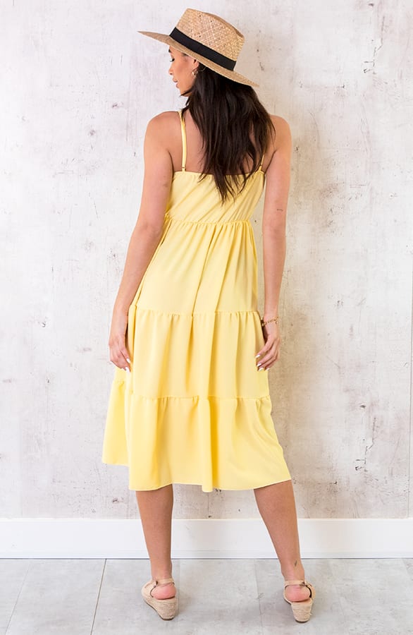Midi Jurk Monaco Geel – shoparchief, foto 3