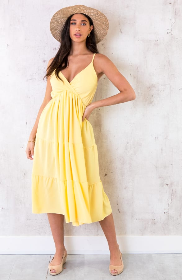 Midi Jurk Monaco Geel – shoparchief, foto 1