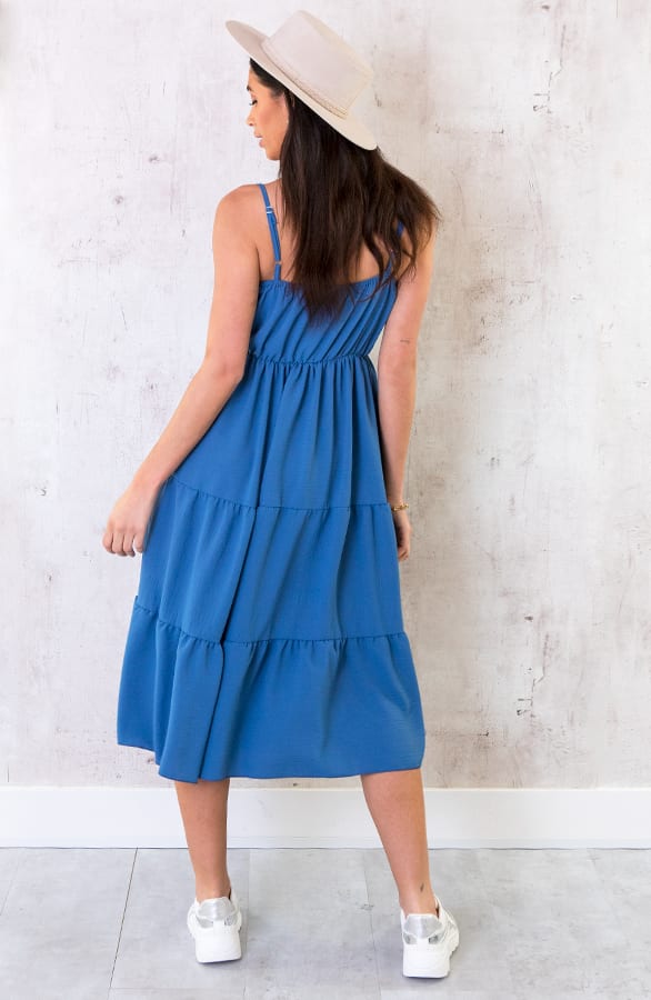 Midi Jurk Monaco Jeansblauw – shoparchief, foto 4