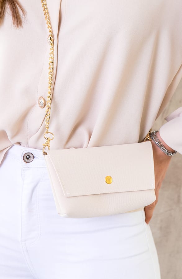 Mini Bag Met Chain Beige – shoparchief, foto 1