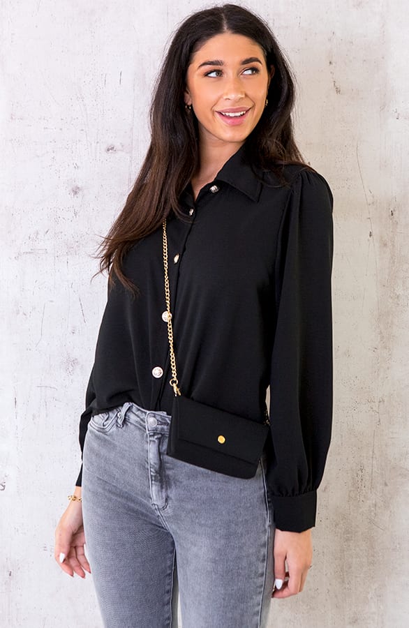 Mini Bag Met Chain Zwart – shoparchief, foto 2