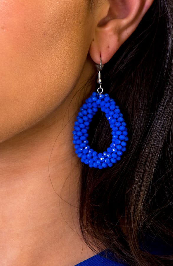 Oval Kobalt Oorbellen – shoparchief, foto 2