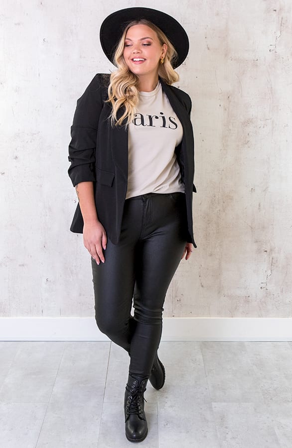 Paris Top Oversized Taupe – shoparchief, foto 5