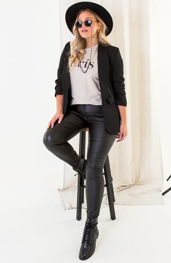 Paris Top Oversized Taupe – shoparchief, foto 6