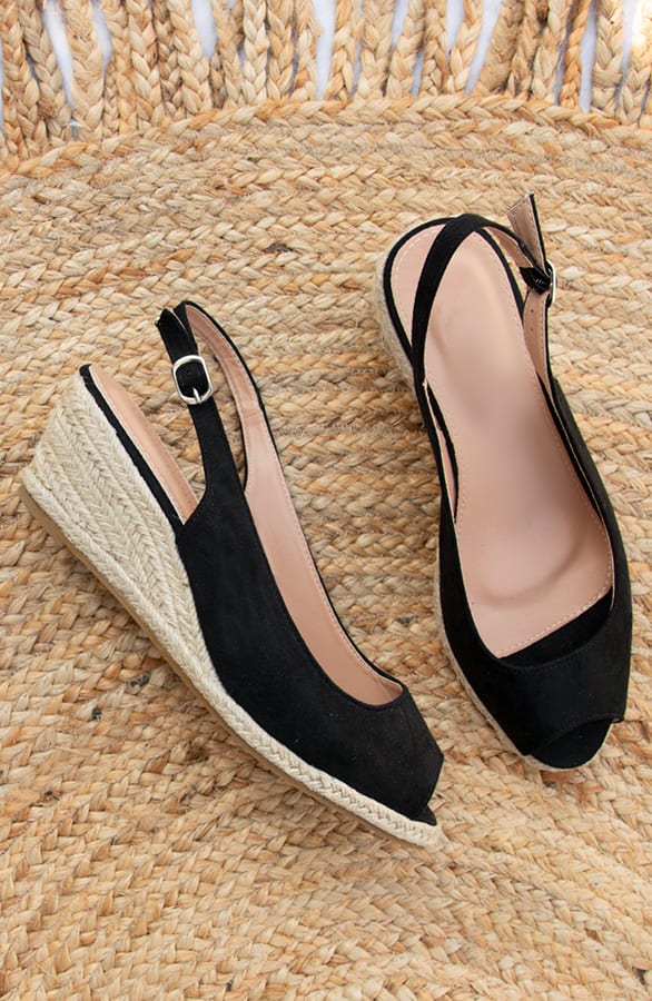Peeptoe Sleehakken Zwart – shoparchief, foto 1