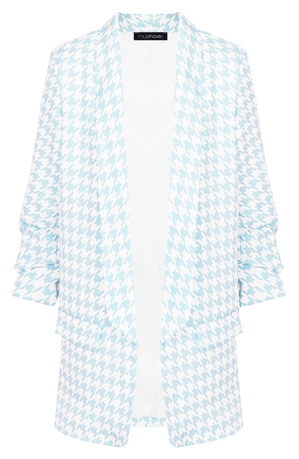 Pied De Poule Blazer Babyblauw – shoparchief, foto 6