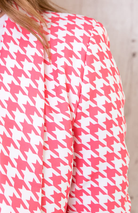 Pied De Poule Blazer Koraal – shoparchief, foto 5
