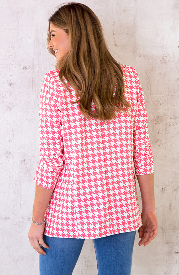 Pied De Poule Blazer Koraal – shoparchief, foto 4