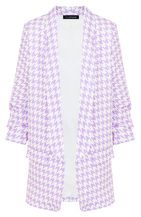 Pied De Poule Blazer Lila – shoparchief, foto 6