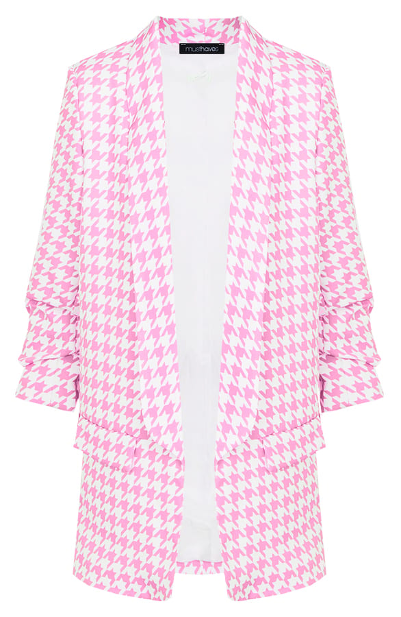 Pied De Poule Blazer Roze – shoparchief, foto 4