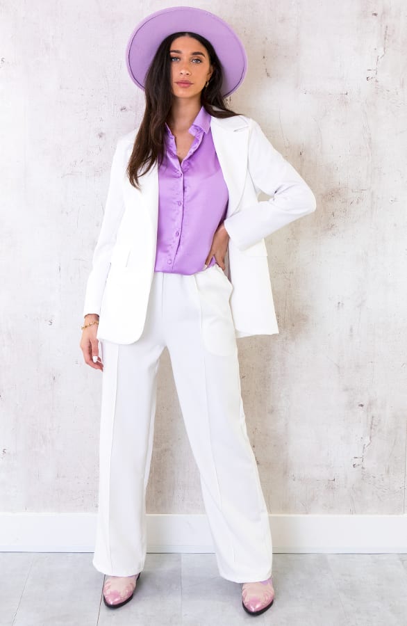 Satijnen Blouse Lila – shoparchief, foto 7