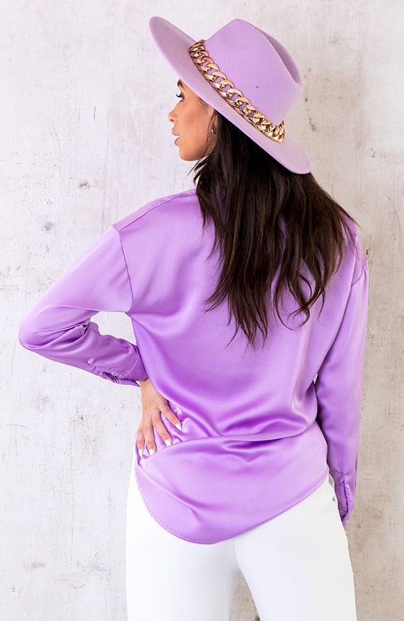 Satijnen Blouse Lila – shoparchief, foto 5