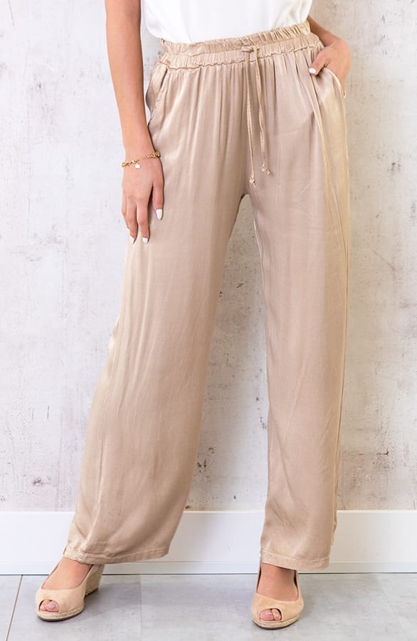 Silk Pants Champagne – shoparchief, foto 1