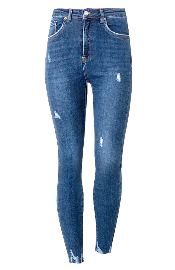 Skinny High Waisted Jeans Blauw – shoparchief, foto 4
