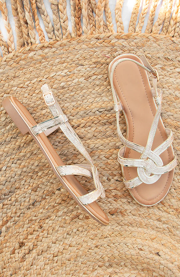 Slangenprint Sandalen Beige – shoparchief, foto 1