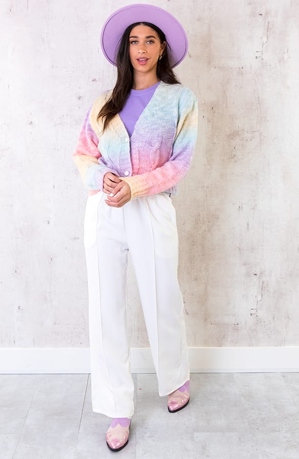 Tie Dye Kabel Knopen Vest – shoparchief, foto 2