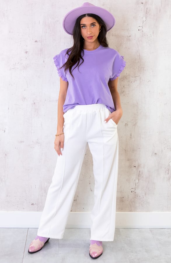 Top Met Embroidery Lila – shoparchief, foto 3