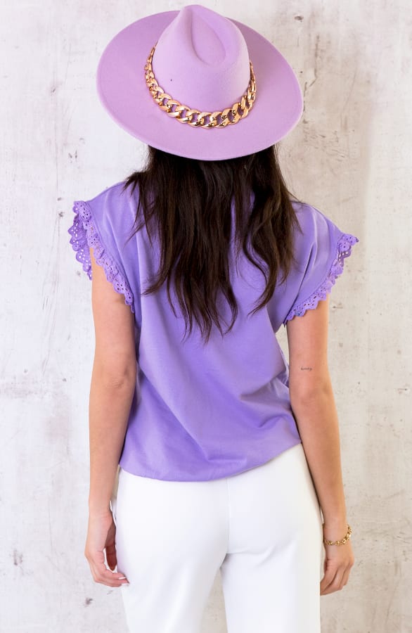 Top Met Embroidery Lila – shoparchief, foto 5