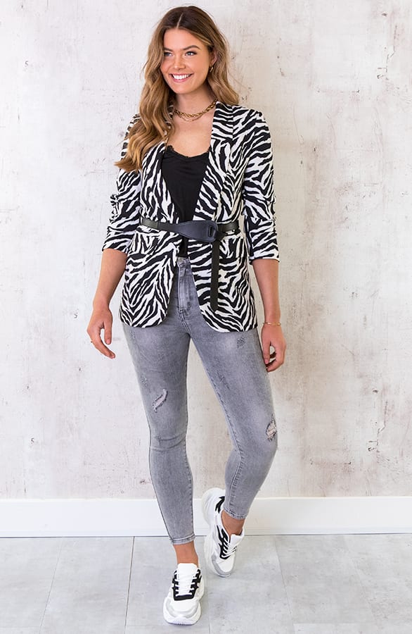 Zebra Blazer Zwart Wit – shoparchief, foto 2