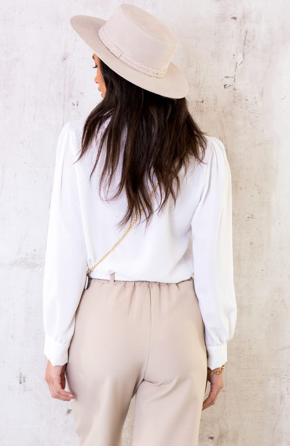 Blouse Met Gouden Knopen Wit – shoparchief, foto 2